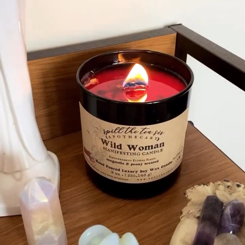 Wild Woman Divine Feminine Goddess Candle | Empowerment Manifestation Soy Wax Candle
