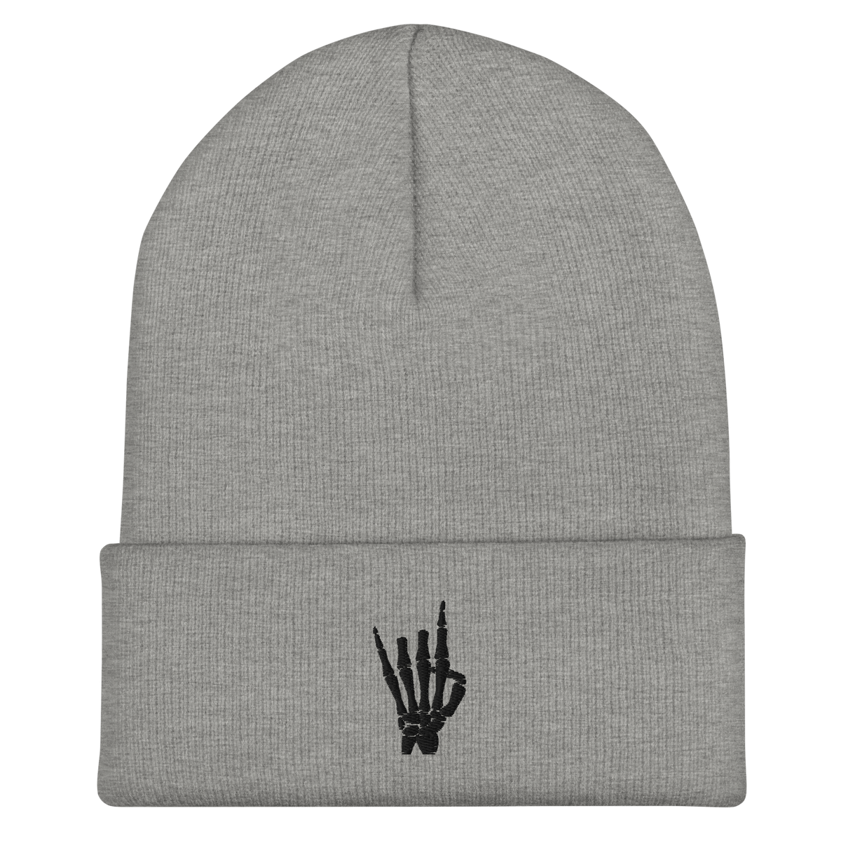 Rock On Skeleton Cuffed Beanie