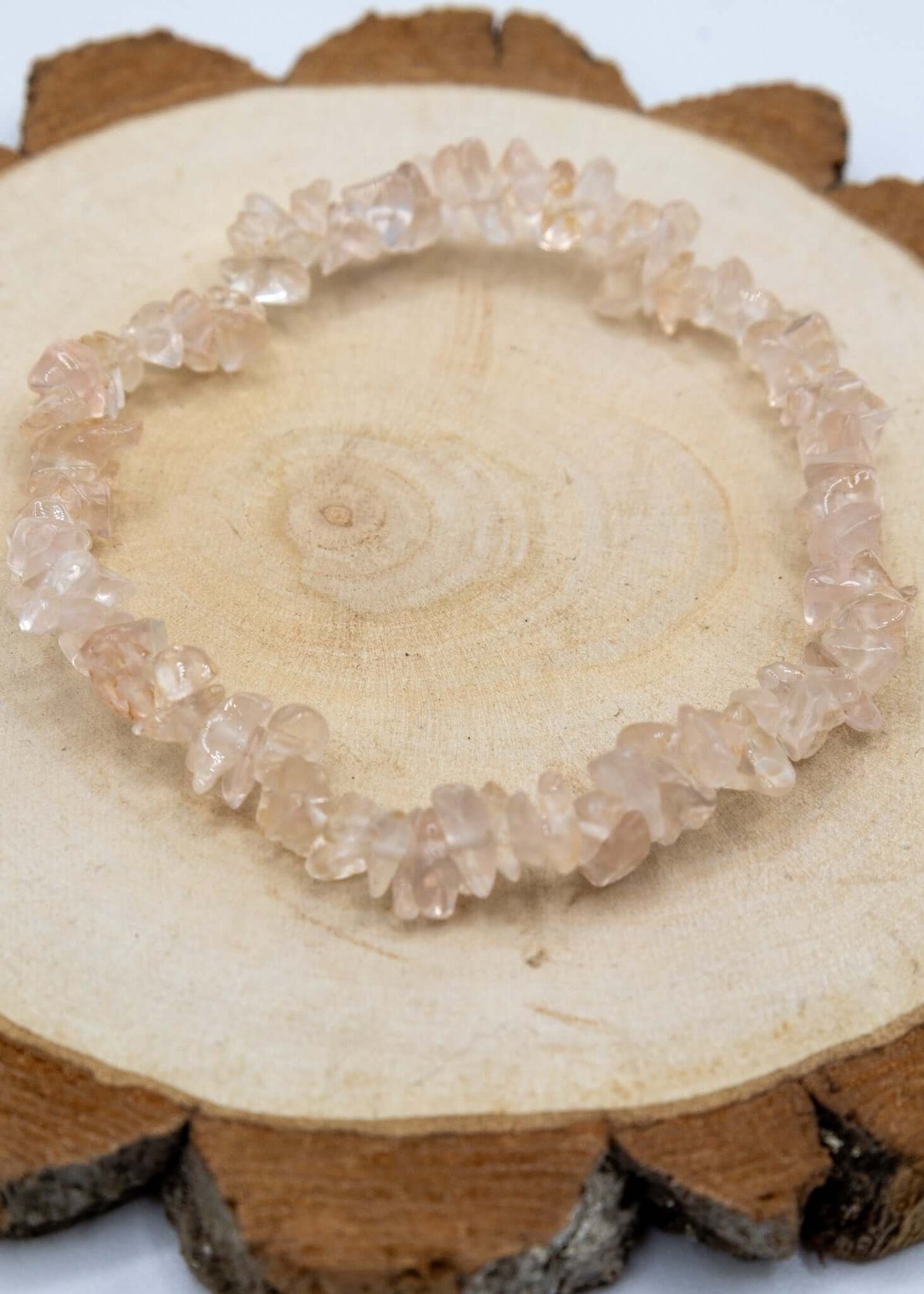 Rose Quartz Chip Stretch Bracelet