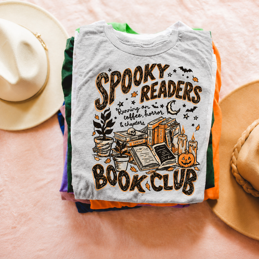 Spooky Readers Book Club Tee | Book Lover Graphic T-Shirt {BLACK DESIGN}