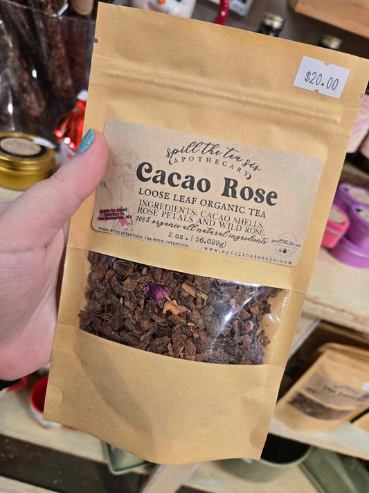 Rose Cacao Loose Leaf Tea | Chocolate Rose Herbal Tea Blend
