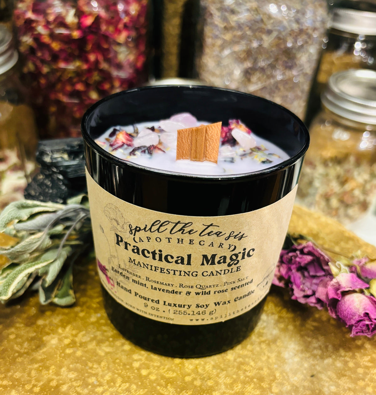 Practical Magic Intention Candle | Blessings, Luck & Sisterhood Soy Wax Candle
