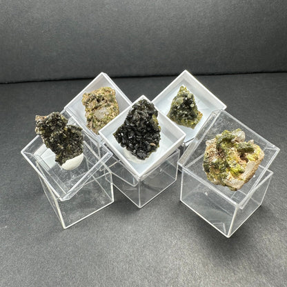 Thumbnail Specimens in Acrylic Box from Morocco