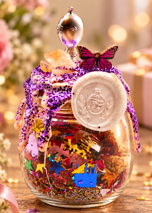 Birthday Wishes & Butterfly Kisses Spell Jar