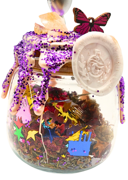 Birthday Wishes & Butterfly Kisses Spell Jar
