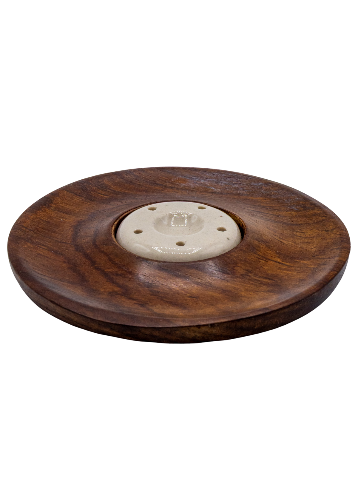Ceramic & Wood Cone - Stick Incense Burner