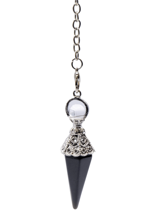 Ornate Onyx Crystal Pendulum