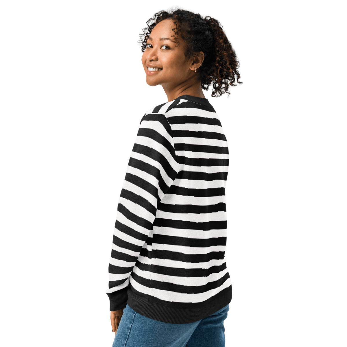 Pugsley Print Knit Crewneck Sweater