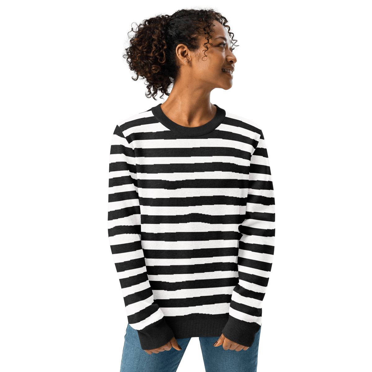 Pugsley Print Knit Crewneck Sweater