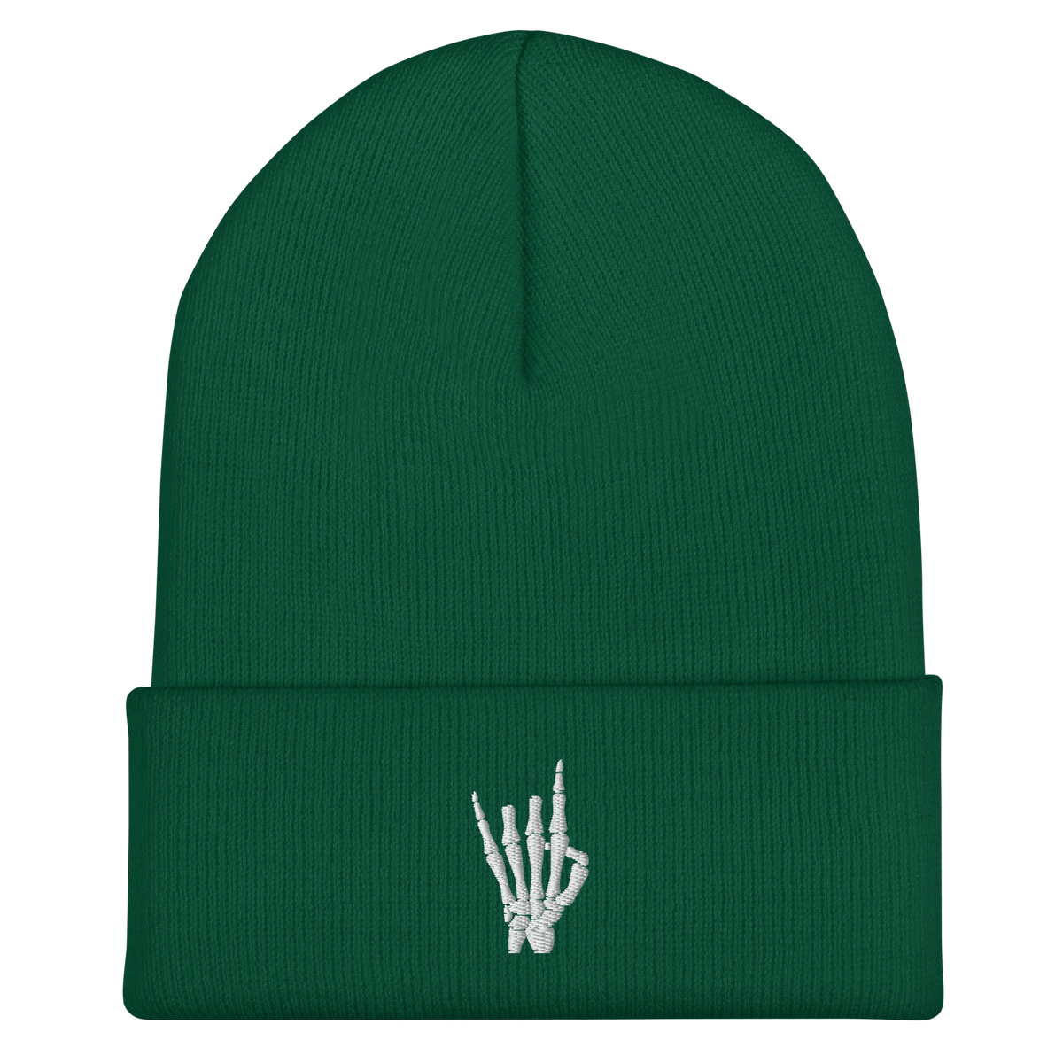 Rock On Skeleton Cuffed Beanie