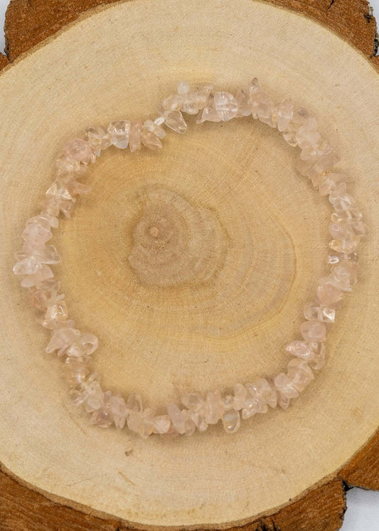 Rose Quartz Chip Stretch Bracelet